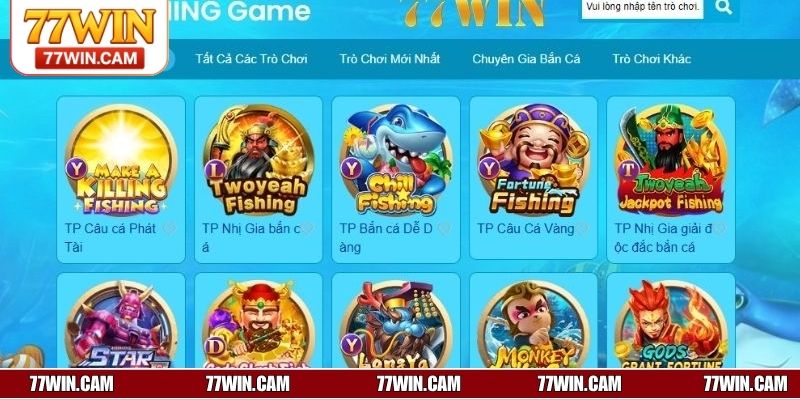 Danh sách siêu phẩm bắn cá nổi bật tại 77WIN